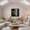 City Metallic Glow by Leander, limited edition print, in room