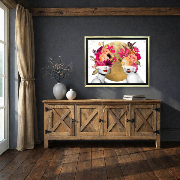 Infinite Harmony by Chuck, limited edition print, in room