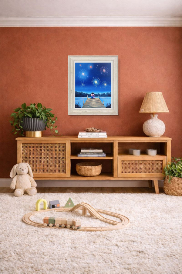 Celebrating Our Love by Michael Abrams, limited edition print, in room
