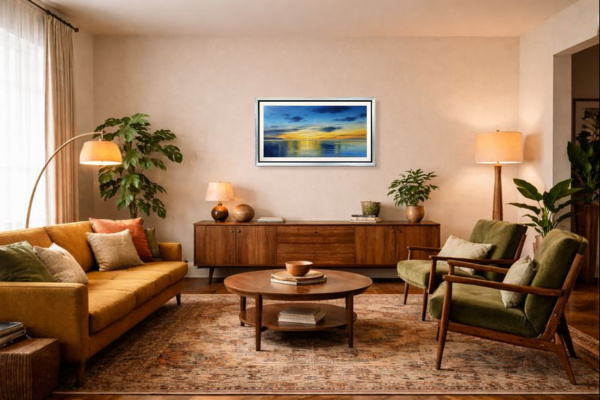 Low Sun To The West by Ben Payne, limited edition print, in room