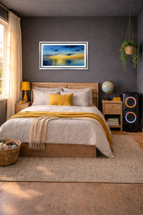 Low Sun To The West by Ben Payne, limited edition print, in room