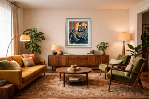 City Sonata by Andrei Protsouk, limited edition print, in room