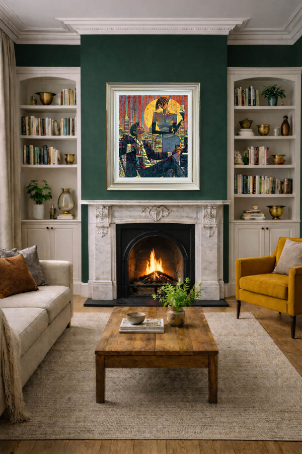 City Sonata by Andrei Protsouk, limited edition print, in room
