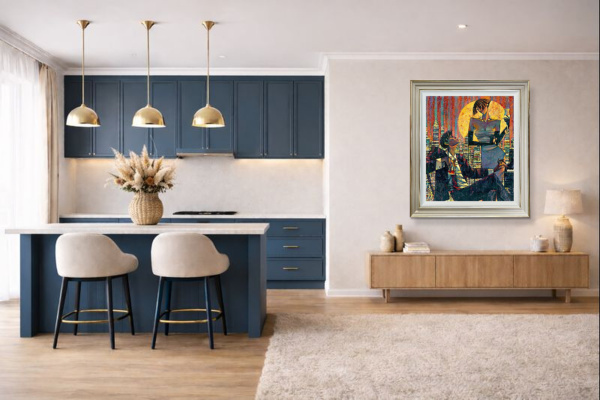 City Sonata by Andrei Protsouk, limited edition print, in room
