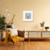 Well Hello There, Donkey by Nicky Litchfield, limited edition print, in room