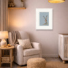 Bright Eyed, Posing Hare by Nicky Litchfield, limited edition print, in room