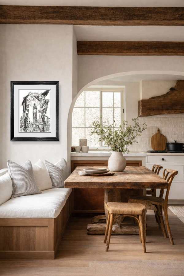 On Guard – Sketch by Andrei Protsouk, limited edition print, in room