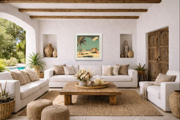Beach Life by Leander, limited edition print, in room
