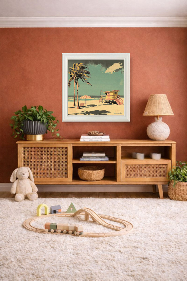 Beach Life by Leander, limited edition print, in room