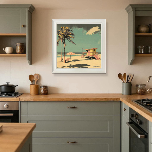 Beach Life by Leander, limited edition print, in room