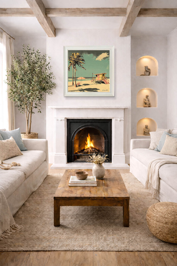 Beach Life by Leander, limited edition print, in room
