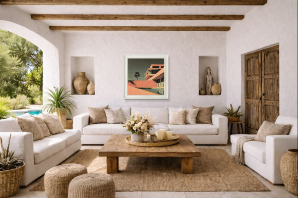 Home Sweet Home by Leander, limited edition print, in room