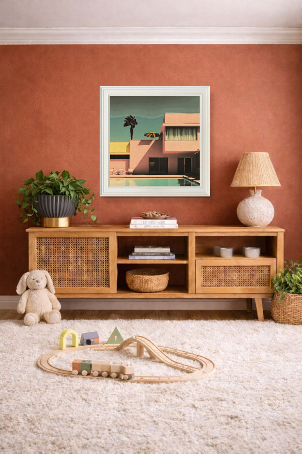 Family Pool by Leander, limited edition print, in room