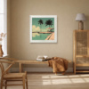 Poolside Reflections by Leander, limited edition print, in room