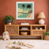 Poolside Reflections by Leander, limited edition print, in room