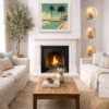 Poolside Reflections by Leander, limited edition print, in room