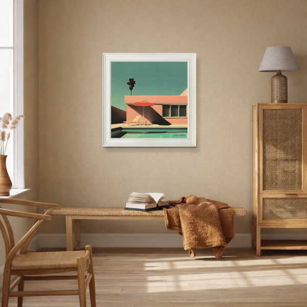 Poolside by Leander, limited edition print, in room