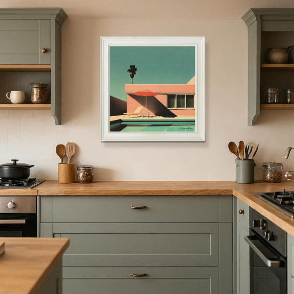 Poolside by Leander, limited edition print, in room
