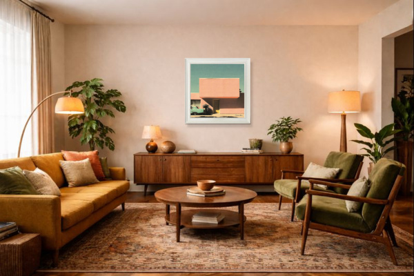 Welcome Home by Leander, limited edition print, in room