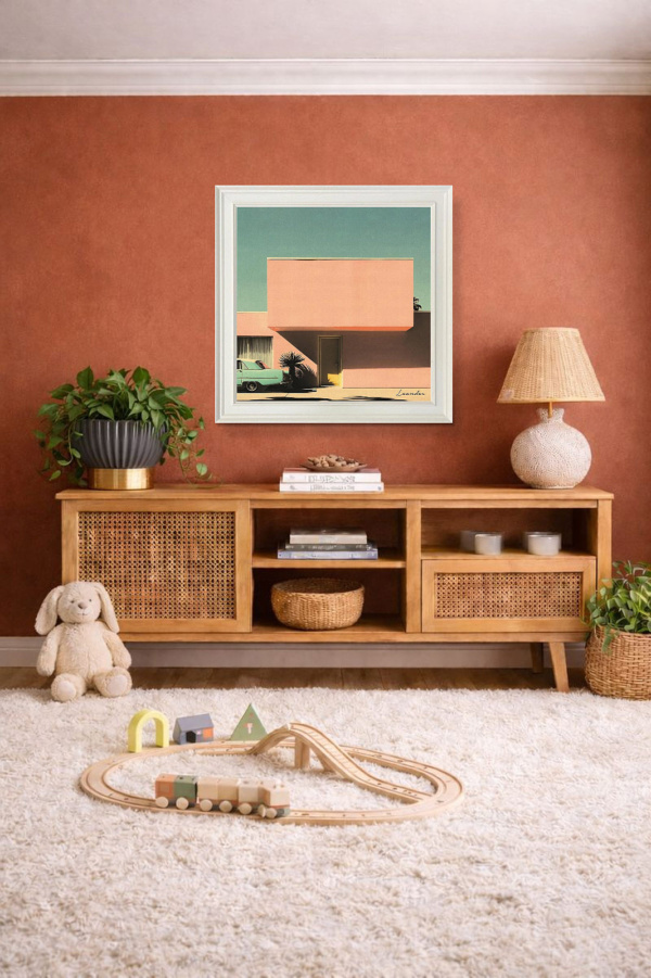 Welcome Home by Leander, limited edition print, in room