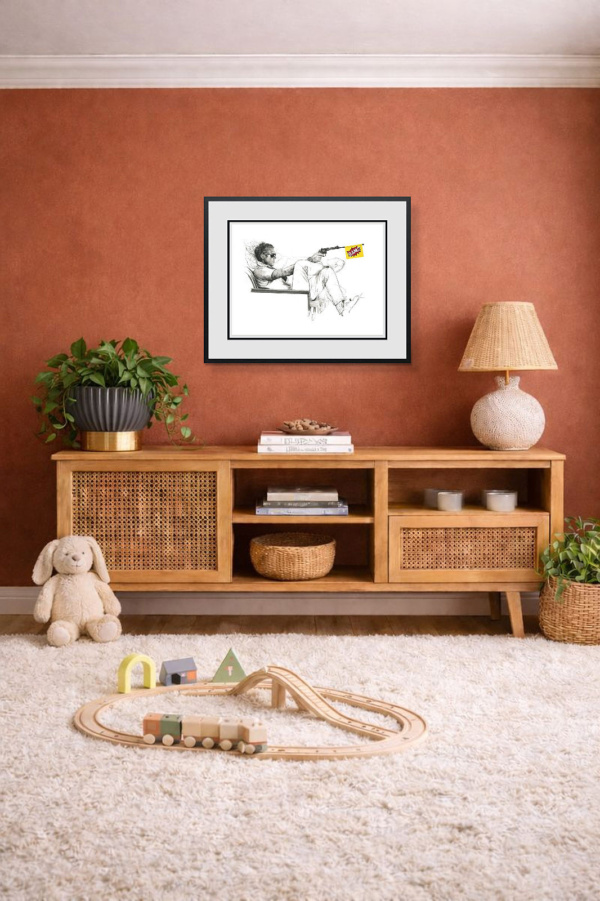 King Of Cool by Scott Tetlow, limited edition print, in room