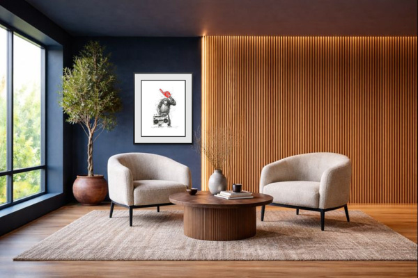 Let’s Rock The House by Scott Tetlow, limited edition print, in room