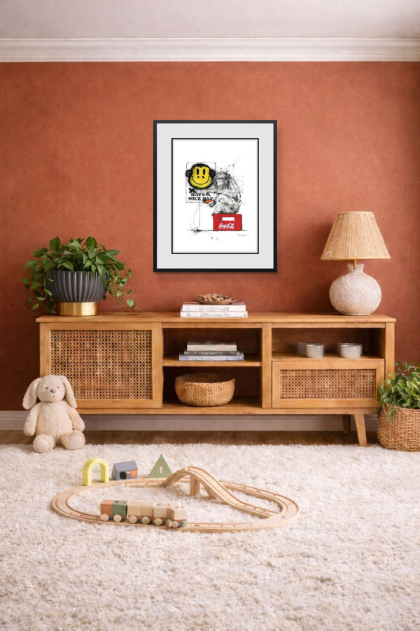 Have A Nice Day by Scott Tetlow, limited edition print, in room