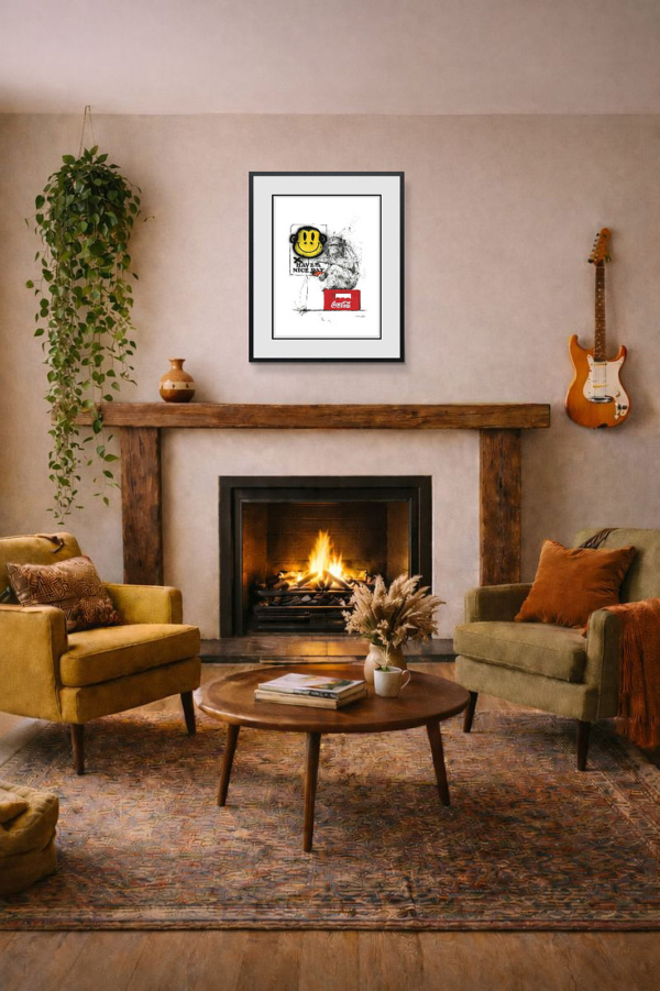 Have A Nice Day by Scott Tetlow, limited edition print, in room