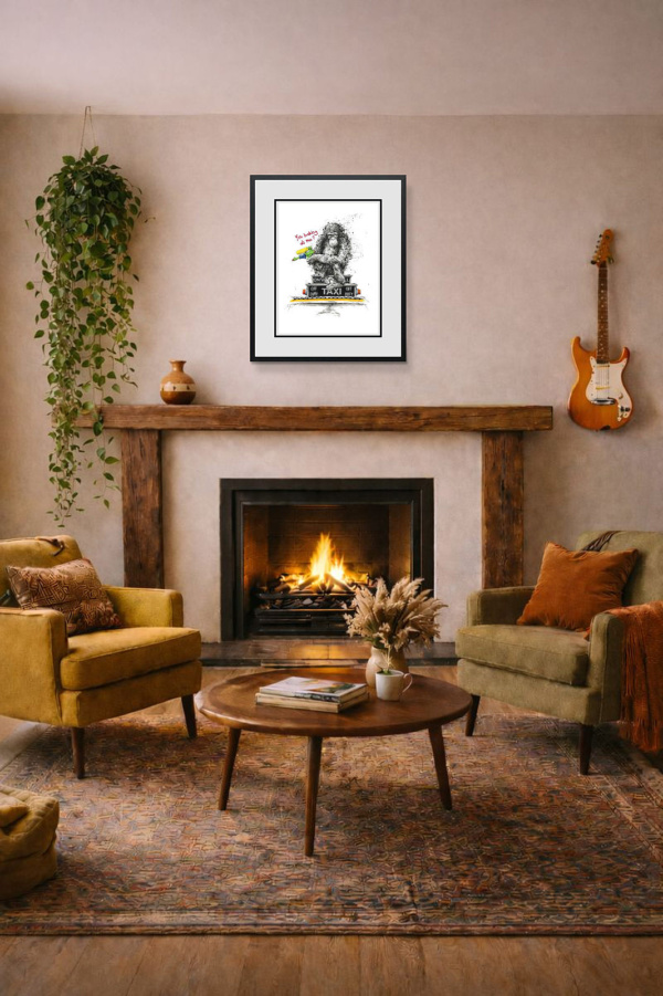 You Looking At Me? by Scott Tetlow, limited edition print, in room