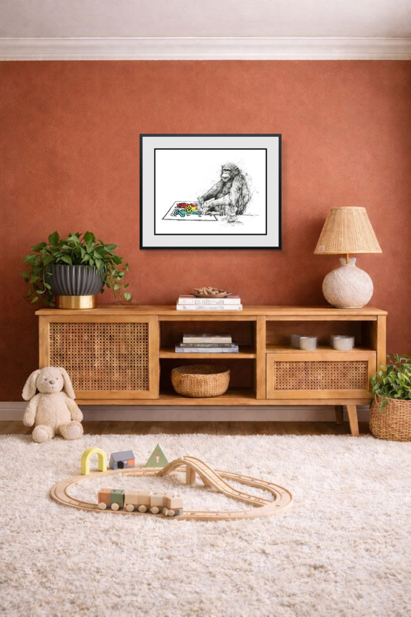 Art Class by Scott Tetlow, limited edition print, in room