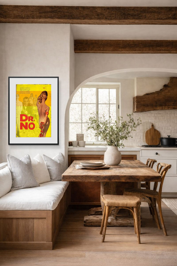1962 – Dr. No by Linda Charles, limited edition print, in room