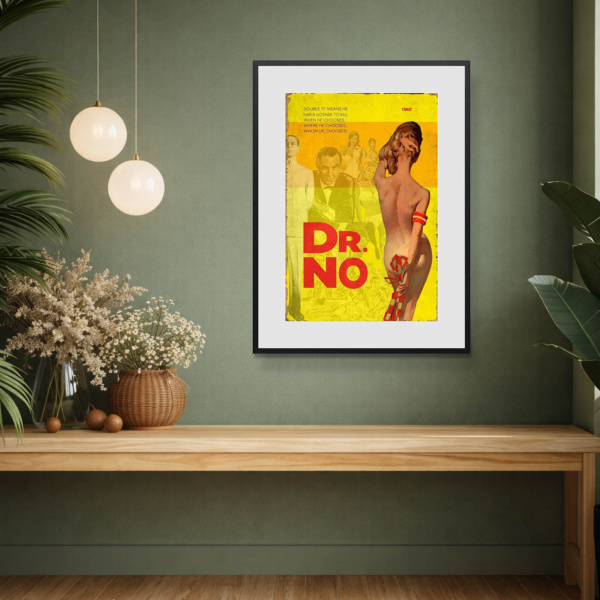 1962 – Dr. No by Linda Charles, limited edition print, in room