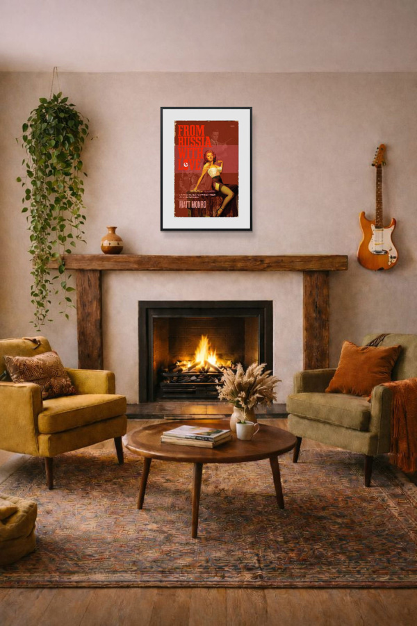 1963 – From Russia With Love by Linda Charles, limited edition print, in room