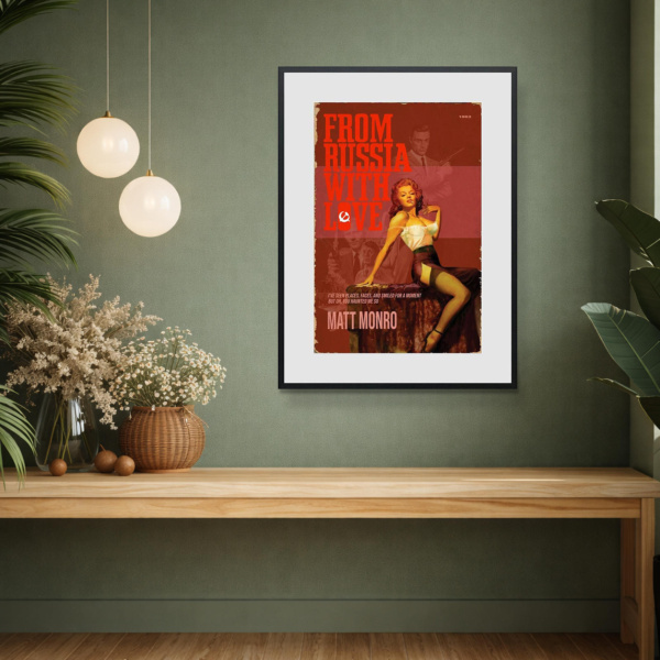 1963 – From Russia With Love by Linda Charles, limited edition print, in room