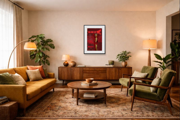 1967 – You Only Live Twice by Linda Charles, limited edition print, in room