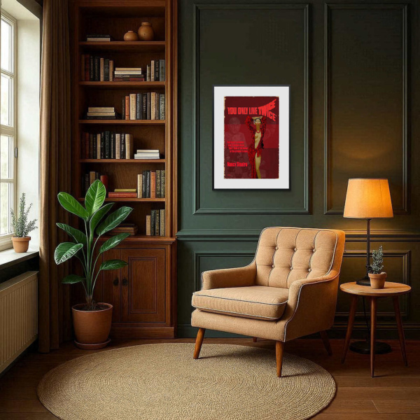 1967 – You Only Live Twice by Linda Charles, limited edition print, in room