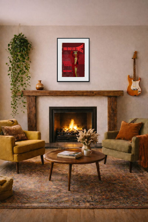 1967 – You Only Live Twice by Linda Charles, limited edition print, in room