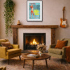 1969 – On Her Majesty’s Secret Service by Linda Charles, limited edition print, in room