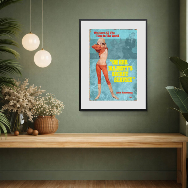 1969 – On Her Majesty’s Secret Service by Linda Charles, limited edition print, in room