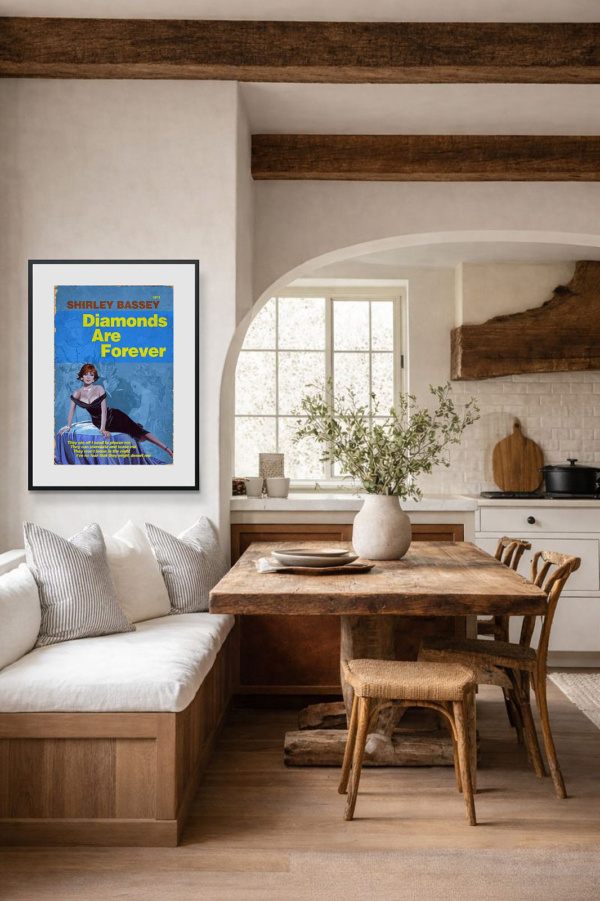 1971 – Diamonds Are Forever by Linda Charles, limited edition print, in room