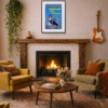 1971 – Diamonds Are Forever by Linda Charles, limited edition print, in room