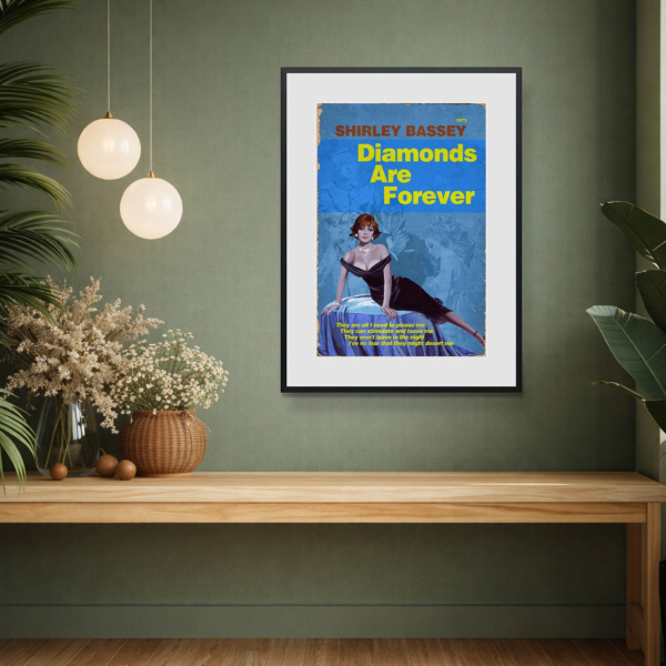 1971 – Diamonds Are Forever by Linda Charles, limited edition print, in room