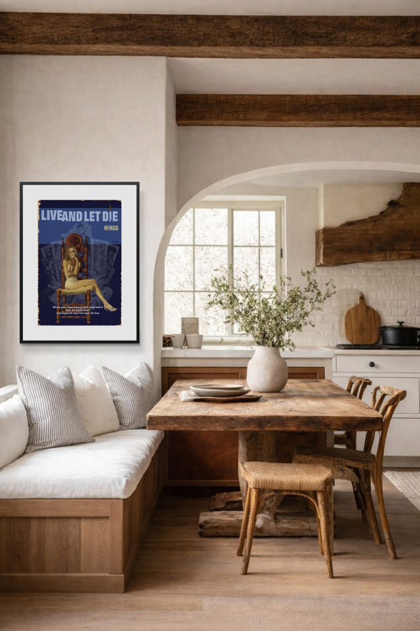 1973 – Live And Let Die by Linda Charles, limited edition print, in room