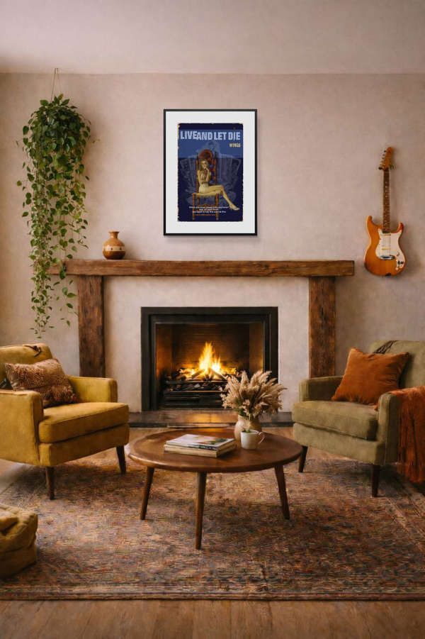 1973 – Live And Let Die by Linda Charles, limited edition print, in room