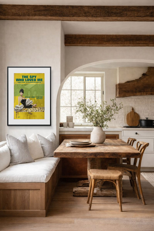 1977 – The Spy Who Loved Me by Linda Charles, limited edition print, in room