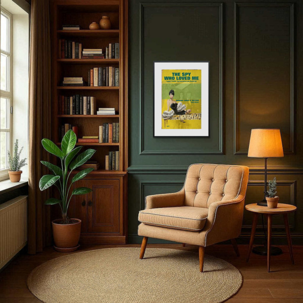1977 – The Spy Who Loved Me by Linda Charles, limited edition print, in room