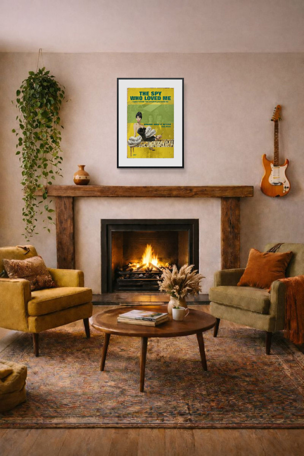1977 – The Spy Who Loved Me by Linda Charles, limited edition print, in room