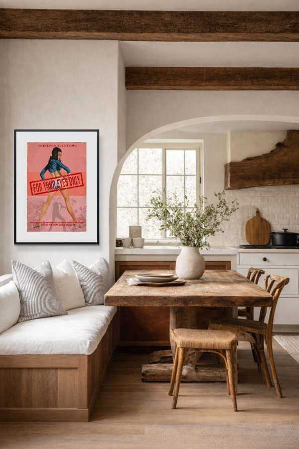 1981 – For Your Eyes Only by Linda Charles, limited edition print, in room