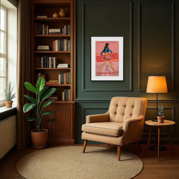 1981 – For Your Eyes Only by Linda Charles, limited edition print, in room