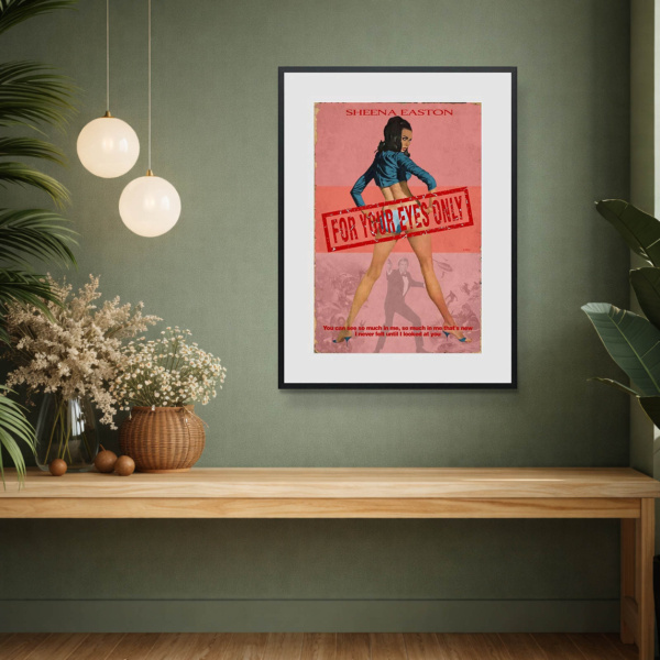 1981 – For Your Eyes Only by Linda Charles, limited edition print, in room